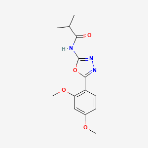 N-[5-(2,4-dimethoxyphenyl)-1,3,4-oxadiazol-2-yl]-2-methylpropanamide