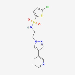 5-chloro-N-{2-[4-(pyridin-3-yl)-1H-pyrazol-1-yl]ethyl}thiophene-2-sulfonamide