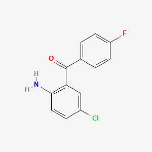 molecular formula C13H9ClFNO B2882874 (2-Amino-5-chlorophenyl)(4-fluorophenyl)methanone CAS No. 784-40-7