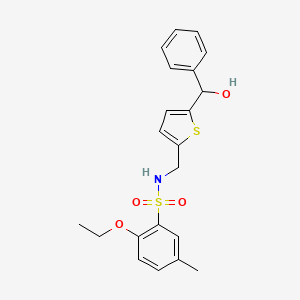2-ethoxy-N-((5-(hydroxy(phenyl)methyl)thiophen-2-yl)methyl)-5-methylbenzenesulfonamide