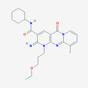 N-cyclohexyl-1-(3-ethoxypropyl)-2-imino-10-methyl-5-oxo-1,5-dihydro-2H-dipyrido[1,2-a:2',3'-d]pyrimidine-3-carboxamide
