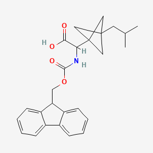 2-(9H-Fluoren-9-ylmethoxycarbonylamino)-2-[3-(2-methylpropyl)-1-bicyclo[1.1.1]pentanyl]acetic acid
