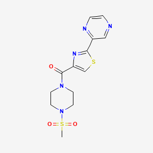 (4-(Methylsulfonyl)piperazin-1-yl)(2-(pyrazin-2-yl)thiazol-4-yl)methanone