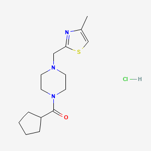 Cyclopentyl(4-((4-methylthiazol-2-yl)methyl)piperazin-1-yl)methanone hydrochloride