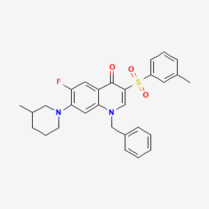 1-benzyl-6-fluoro-3-[(3-methylphenyl)sulfonyl]-7-(3-methylpiperidin-1-yl)quinolin-4(1H)-one