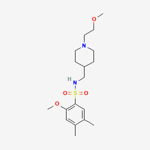 2-methoxy-N-((1-(2-methoxyethyl)piperidin-4-yl)methyl)-4,5-dimethylbenzenesulfonamide