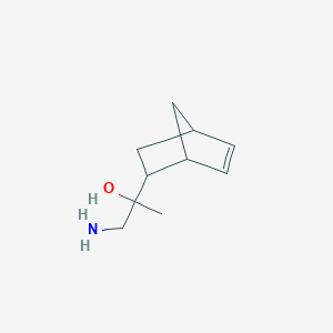 molecular formula C10H17NO B2882908 1-Amino-2-(2-bicyclo[2.2.1]hept-5-enyl)propan-2-ol CAS No. 2228790-31-4