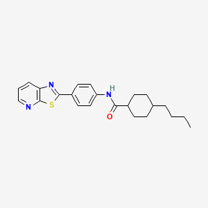 molecular formula C23H27N3OS B2882909 4-butyl-N-(4-(thiazolo[5,4-b]pyridin-2-yl)phenyl)cyclohexanecarboxamide CAS No. 863588-82-3