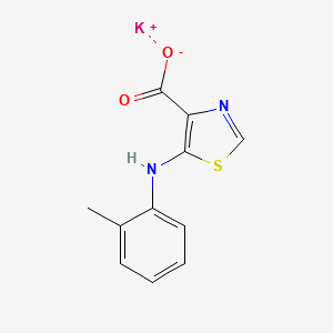 molecular formula C11H9KN2O2S B2882910 Potassium 5-[(2-methylphenyl)amino]-1,3-thiazole-4-carboxylate CAS No. 1955524-56-7