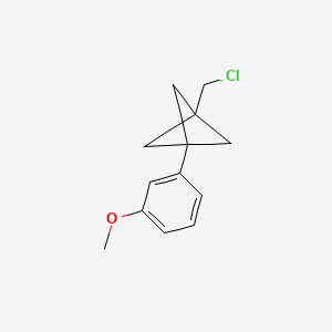molecular formula C13H15ClO B2882912 1-(Chloromethyl)-3-(3-methoxyphenyl)bicyclo[1.1.1]pentane CAS No. 2287332-03-8
