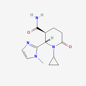 rel-(2S,3S)-1-cyclopropyl-2-(1-methyl-1H-imidazol-2-yl)-6-oxopiperidine-3-carboxamide