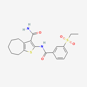 2-(3-(ethylsulfonyl)benzamido)-5,6,7,8-tetrahydro-4H-cyclohepta[b]thiophene-3-carboxamide