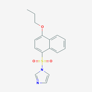 molecular formula C16H16N2O3S B288292 4-(1H-imidazol-1-ylsulfonyl)-1-naphthyl propyl ether 