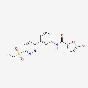 molecular formula C17H14BrN3O4S B2882920 5-bromo-N-(3-(6-(ethylsulfonyl)pyridazin-3-yl)phenyl)furan-2-carboxamide CAS No. 897614-62-9