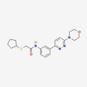 2-(cyclopentylthio)-N-(3-(6-morpholinopyridazin-3-yl)phenyl)acetamide