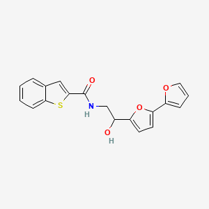 N-(2-{[2,2'-bifuran]-5-yl}-2-hydroxyethyl)-1-benzothiophene-2-carboxamide