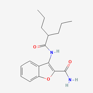molecular formula C17H22N2O3 B2882927 3-(2-丙基戊酰胺基)苯并呋喃-2-甲酰胺 CAS No. 898372-53-7