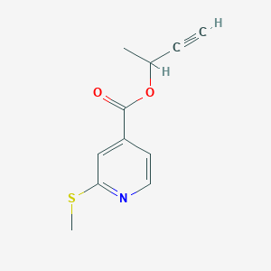 molecular formula C11H11NO2S B2882934 But-3-yn-2-yl 2-(methylsulfanyl)pyridine-4-carboxylate CAS No. 1797866-82-0