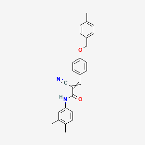2-cyano-N-(3,4-dimethylphenyl)-3-{4-[(4-methylphenyl)methoxy]phenyl}prop-2-enamide