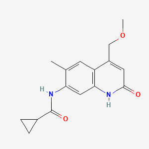 N-[4-(methoxymethyl)-6-methyl-2-oxo-1H-quinolin-7-yl]cyclopropanecarboxamide