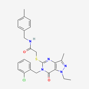 2-((6-(2-chlorobenzyl)-1-ethyl-3-methyl-7-oxo-6,7-dihydro-1H-pyrazolo[4,3-d]pyrimidin-5-yl)thio)-N-(4-methylbenzyl)acetamide