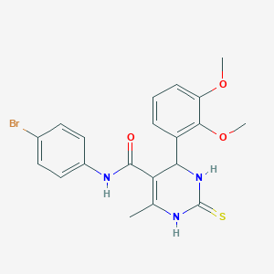 molecular formula C20H20BrN3O3S B2882943 N-(4-bromophenyl)-4-(2,3-dimethoxyphenyl)-6-methyl-2-sulfanylidene-3,4-dihydro-1H-pyrimidine-5-carboxamide CAS No. 332860-67-0