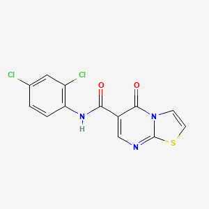 molecular formula C13H7Cl2N3O2S B2882945 N-(2,4-dichlorophenyl)-5-oxo-5H-thiazolo[3,2-a]pyrimidine-6-carboxamide CAS No. 851944-23-5