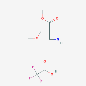Methyl 3-(methoxymethyl)azetidine-3-carboxylate;2,2,2-trifluoroacetic acid