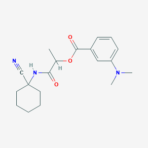molecular formula C19H25N3O3 B2882947 [1-[(1-Cyanocyclohexyl)amino]-1-oxopropan-2-yl] 3-(dimethylamino)benzoate CAS No. 938622-82-3