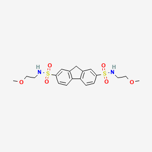 N2,N7-bis(2-methoxyethyl)-9H-fluorene-2,7-disulfonamide