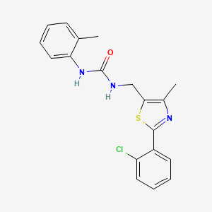 molecular formula C19H18ClN3OS B2882960 1-((2-(2-Chlorophenyl)-4-methylthiazol-5-yl)methyl)-3-(o-tolyl)urea CAS No. 1421468-11-2