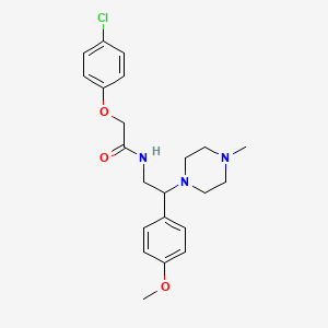 molecular formula C22H28ClN3O3 B2882964 2-(4-氯苯氧基)-N-[2-(4-甲氧基苯基)-2-(4-甲基哌嗪-1-基)乙基]乙酰胺 CAS No. 898448-46-9