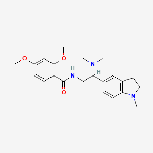 molecular formula C22H29N3O3 B2882969 N-(2-(二甲氨基)-2-(1-甲基吲哚-5-基)乙基)-2,4-二甲氧基苯甲酰胺 CAS No. 922136-79-6