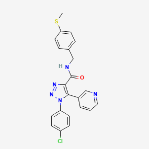 molecular formula C22H18ClN5OS B2882972 1-(4-fluorobenzyl)-N-(2-methoxyphenyl)-1H-1,2,3-benzotriazole-5-carboxamide CAS No. 1207052-71-8