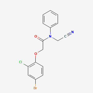 molecular formula C16H12BrClN2O2 B2882974 2-(4-bromo-2-chlorophenoxy)-N-(cyanomethyl)-N-phenylacetamide CAS No. 1180928-01-1