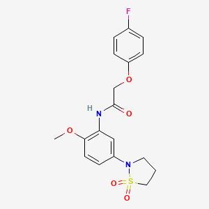N-(5-(1,1-dioxidoisothiazolidin-2-yl)-2-methoxyphenyl)-2-(4-fluorophenoxy)acetamide