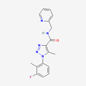 molecular formula C17H16FN5O B2882982 1-(3-氟-2-甲苯基)-5-甲基-N-(吡啶-2-基甲基)-1H-1,2,3-三唑-4-甲酰胺 CAS No. 1326817-40-6