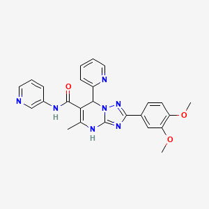 2-(3,4-dimethoxyphenyl)-5-methyl-7-(pyridin-2-yl)-N-(pyridin-3-yl)-4,7-dihydro-[1,2,4]triazolo[1,5-a]pyrimidine-6-carboxamide