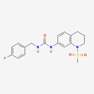 1-(4-Fluorobenzyl)-3-(1-(methylsulfonyl)-1,2,3,4-tetrahydroquinolin-7-yl)urea