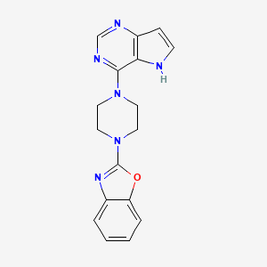 2-[4-(5H-Pyrrolo[3,2-d]pyrimidin-4-yl)piperazin-1-yl]-1,3-benzoxazole