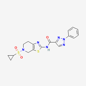 N-(5-(cyclopropylsulfonyl)-4,5,6,7-tetrahydrothiazolo[5,4-c]pyridin-2-yl)-2-phenyl-2H-1,2,3-triazole-4-carboxamide