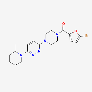 molecular formula C19H24BrN5O2 B2883019 (5-溴呋喃-2-基)(4-(6-(2-甲基哌啶-1-基)哒嗪-3-基)哌嗪-1-基)甲酮 CAS No. 899994-89-9