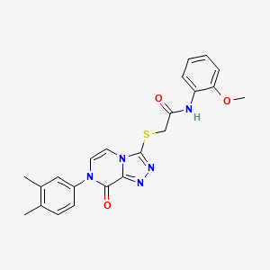 2-{[7-(3,4-dimethylphenyl)-8-oxo-7,8-dihydro[1,2,4]triazolo[4,3-a]pyrazin-3-yl]thio}-N-(2-methoxyphenyl)acetamide