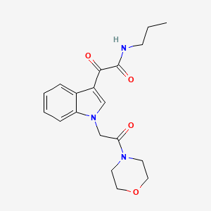 molecular formula C19H23N3O4 B2883022 2-(1-(2-morpholino-2-oxoethyl)-1H-indol-3-yl)-2-oxo-N-propylacetamide CAS No. 872855-40-8