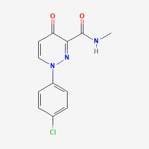 molecular formula C12H10ClN3O2 B2883023 1-(4-chlorophenyl)-N-methyl-4-oxo-1,4-dihydro-3-pyridazinecarboxamide CAS No. 672925-43-8