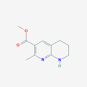 molecular formula C11H14N2O2 B2883024 2-甲基-5,6,7,8-四氢-1,8-萘啶-3-甲酸甲酯 CAS No. 2411288-03-2