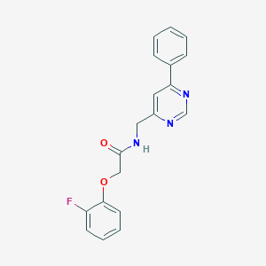 molecular formula C19H16FN3O2 B2883033 2-(2-fluorophenoxy)-N-((6-phenylpyrimidin-4-yl)methyl)acetamide CAS No. 2319892-55-0