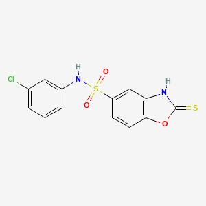 N-(3-chlorophenyl)-2-sulfanyl-1,3-benzoxazole-5-sulfonamide