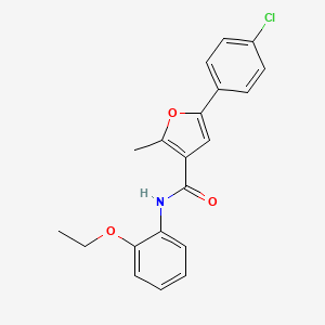 molecular formula C20H18ClNO3 B2883038 5-(4-chlorophenyl)-N-(2-ethoxyphenyl)-2-methylfuran-3-carboxamide CAS No. 876876-42-5