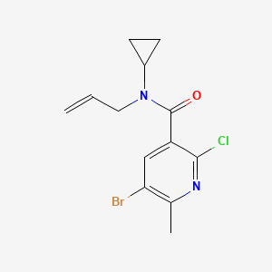 molecular formula C13H14BrClN2O B2883050 5-Bromo-2-chloro-N-cyclopropyl-6-methyl-N-prop-2-enylpyridine-3-carboxamide CAS No. 2411310-84-2